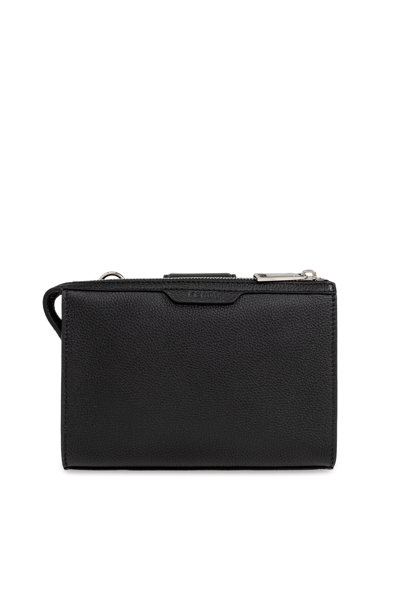 FENDI 25SS Double Baguette ブラックレザー ショルダーバッグ フェンディ FENDI ショルダーバッグ ダブルバゲット